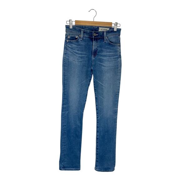 AG Adriano Goldschmied Women's Mari High Rise Straight Jeans Size 25 Medium Wash - Picture 2 of 9